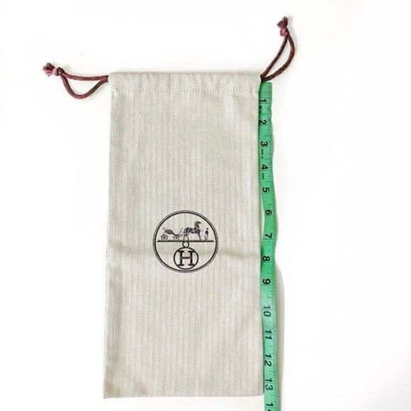 HERMÈS Set of 2 Shoe Dust Bags Drawstring NEW - Picture 5 of 6
